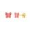 KAYA sieraden Children's earrings 'Pink Butterfly' | Gold plated