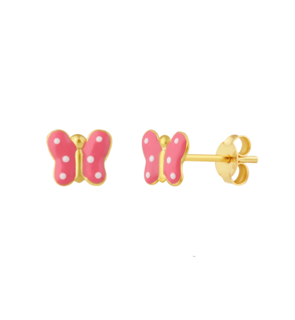 KAYA sieraden Kinderoorbellen 'Roze Vlinder'