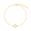 KAYA sieraden Clover bracelet with crystals