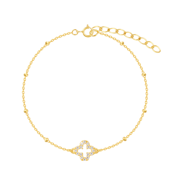 KAYA sieraden Clover bracelet with crystals