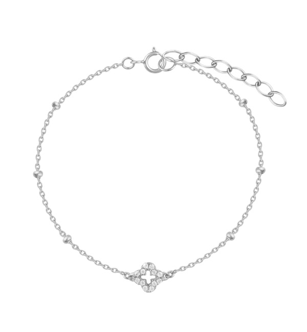 KAYA sieraden Children's bracelet Clover with crystals