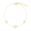 KAYA sieraden Armband Dames 3 Klavers met kristallen
