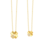 KAYA sieraden Luxury Mother & Daughter Clover Necklace Set with Zirconia
