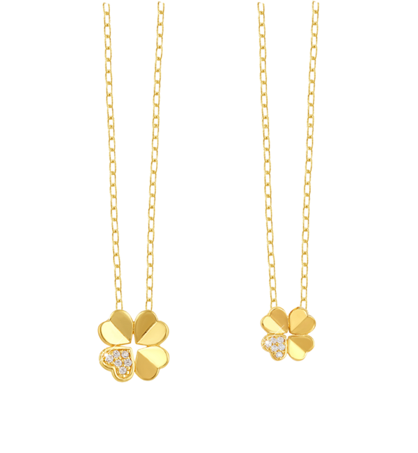 KAYA sieraden Necklace Women Clover with Crystals I Zirconia Crystals  - Copy