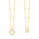 KAYA sieraden  Mother & Daughter Bead Necklace Set Clover with Crystals