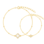 KAYA sieraden Moeder & Dochter Klaver Armbanden Set met Kristallen