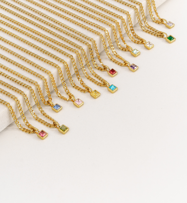 KAYA sieraden Birthstone Link Bracelet | Stainless Steel - Copy