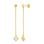 KAYA sieraden Clover Earrings with Crystal