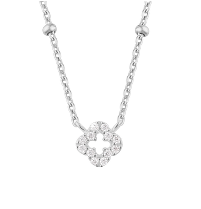 KAYA sieraden Luxe Kinderketting Klaver met Kristallen