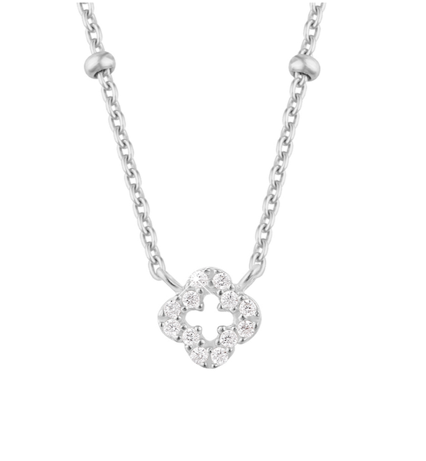 KAYA sieraden Luxury Children's Clover Necklace with Crystals