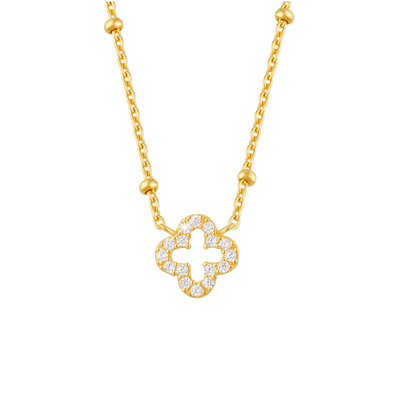 KAYA sieraden Luxury Children's Clover Necklace with Crystals