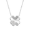 KAYA sieraden Luxury Children's Clover Necklace with Crystals | Zirconia Crystals