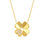KAYA sieraden Luxury Children's Clover Necklace with Crystals | Zirconia Crystals