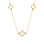 KAYA sieraden Ketting Dames 3 Klavers met Kristallen I Zirkonia Kristallen