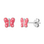 KAYA sieraden Children's earrings 'Pink Butterfly' | Gold plated