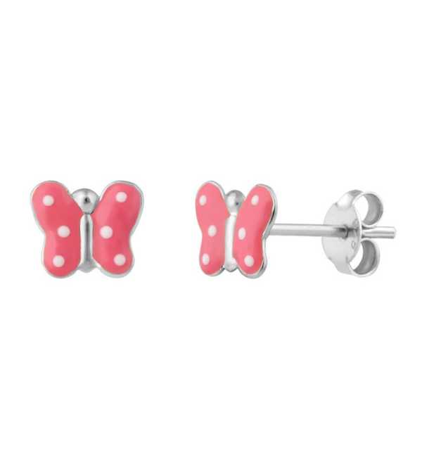 KAYA sieraden Kinderoorbellen 'Roze Vlinder'