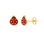 KAYA sieraden Children's earrings 'Ladybug with Hearts'