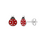 KAYA sieraden Children's earrings 'Ladybug with Hearts'