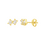KAYA sieraden Minimalistische Studs met Kristal