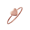KAYA sieraden Damesring 'Sweetheart' met Letter - Rose Verguld