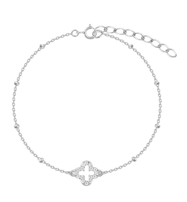 KAYA sieraden Clover bracelet with crystals