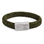 KAYA sieraden Men's Leather Bracelet with Engraved Edge | Green