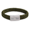 KAYA sieraden Men's Leather Bracelet with Engraved Edge | Green