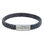 KAYA sieraden Braided Leather Bracelet for Men with Engraving | blue