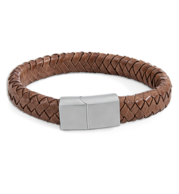 KAYA sieraden Heren Armband Leer 11mm