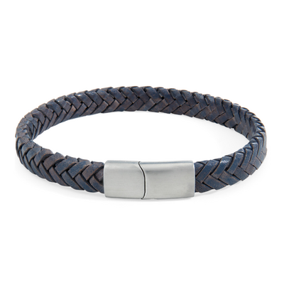 KAYA sieraden Still adjusting the photo -> Braided Leather Bracelet for Men | Blue