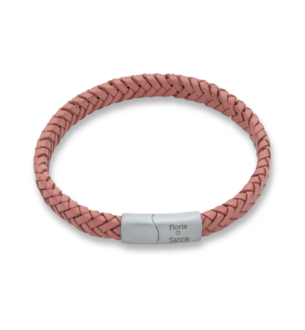 KAYA sieraden Kinderarmband Gevlochten Leer