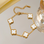KAYA sieraden Kinderarmband Klaver Wit| Stainless Steel