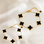 KAYA sieraden Mother and Daughter Clover Bracelet Set Black | Stainless Steel