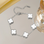 KAYA sieraden Kinderarmband Klaver Wit| Stainless Steel
