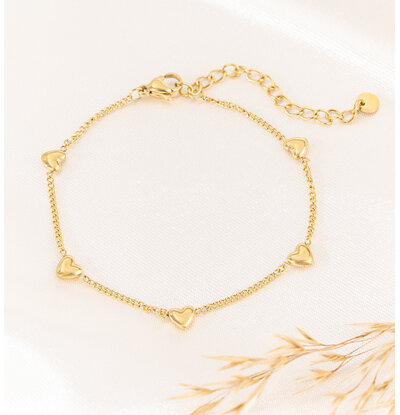 KAYA sieraden Children's bracelet 'Little hearts' | Stainless Steel