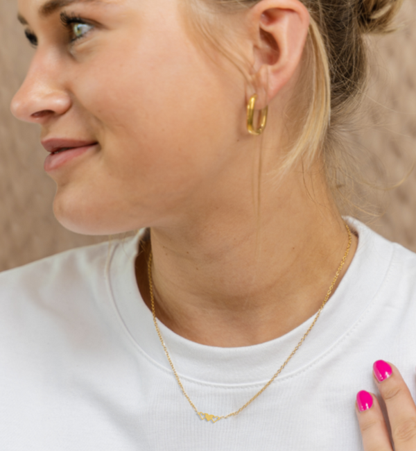 KAYA sieraden Sisters Necklace Set 'Hearts' | Stainless Steel