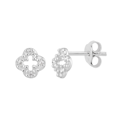 KAYA sieraden Luxury Studs Crystal Clover