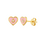 KAYA sieraden Children's earrings 'Pink Heart' with Crystal