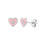 KAYA sieraden Children's earrings 'Pink Heart' with Crystal