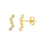 KAYA sieraden Luxe Studs Wave met zirkonia steentjes