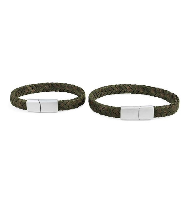 KAYA sieraden Vader & Zoon Armbanden Gevlochten Leer