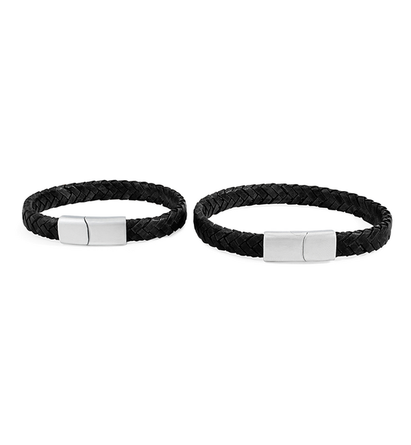 KAYA sieraden Vader & Zoon Armbanden Gevlochten Leer
