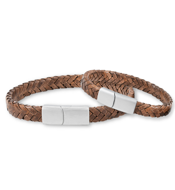 KAYA sieraden Vader & Zoon Armbanden Gevlochten Leer