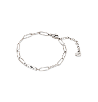 KAYA sieraden 1 Naam  Armband 'Paperclip'