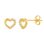 KAYA sieraden Luxury Studs Crystal Heart with Zirconia Stones