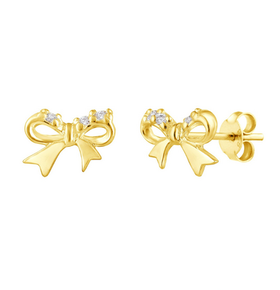 KAYA sieraden Luxury Stud Zirconia Bow