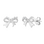 KAYA sieraden  Luxury Studs Zirconia bow with zirconia stones