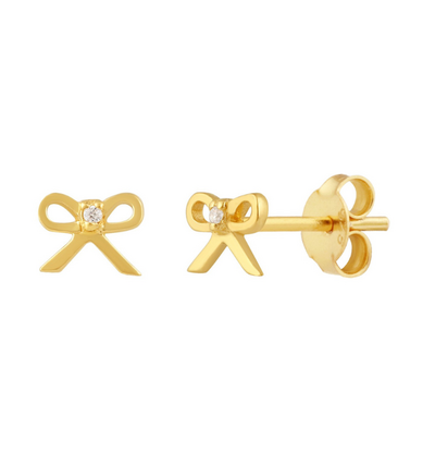 KAYA sieraden Children's earrings Crystal Bow