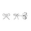 KAYA sieraden Children's earrings Crystal Bow with zirconia stone