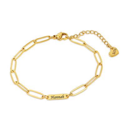 KAYA sieraden Link bracelet with 1 name - Stainless Steel